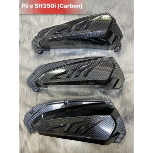 Ốp pô e màu cacbon xe SH 350i đời 2020 đến 2025 phụ kiện gắn ngoài xe.