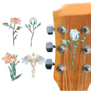 FIRST SONG พีวีซีพีวีซี สติกเกอร์หัวกีต้าร์ ดีไอวาย ความแปลกใหม่ รูปลอก headstock กีตาร์ การฝังกีตาร์ไฟฟ้าพื้นบ้าน การปรับแต่ง สติกเกอร์แผงกีตาร์ ของขวัญเริ่มต้นกีตาร์