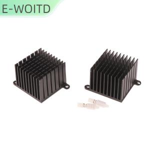 【E-WOITD】 ชิ้นส่วนเครื่องพิมพ์3D ฮีทซิงค์ระบายความร้อนอลูมิเนียมระบายความร้อนหม้อน้ำระบายความร้อนสีดำพร้อมหูแผงระบายความร้อนเมนบอร์ดขนาด37x37x30มม.