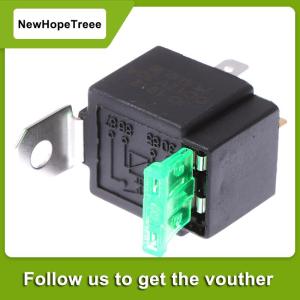 NewHopeTreee HAHA Wujiaxin 12V 30A รถยนต์รีเลย์สำหรับงานหนักฟิวส์4Pin ช่องเสียบเปิด ปิด SPST