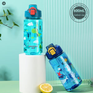 RuiMing (การจัดส่ง 2-3 วัน) 🔥🔥 ถ้วยน้ำการ์ตูนความจุขนาดใหญ่ 550-650 มล. ถ้วยฟางพลาสติก ถ้วยมือถือพกพาสำหรับนักเรียนเด็ก