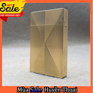 Bật Lửa Hộp Quẹt Bật Lửa Dupont Kẻ Các Góc D160 Dùng Gas Đá Cao Cấp - Thiết Kế Độc Lạ (KHÔNG CHỨA XĂNG GAS)
