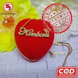 Kalung Ukir Nama Sendiri Lapis Emas 24k: Desain Custom & Aksesori Emas Berkualitas