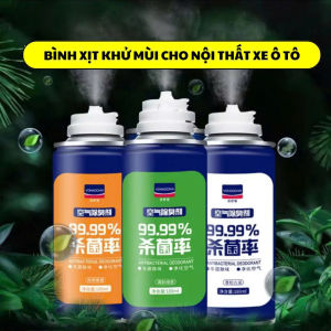 Chai Xịt Khử Mùi Khử Trùng Vệ Sinh Nội Thất và Điều Hòa Ô Tô phòng ngủ bếp nhà vệ sinh 180ml