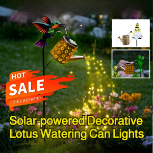 Solar-powered Santa Claus Lawn Lights Solar-powered Watering Can Fairy Lights Ground-mounted Lights Garden and Courtyard Lawn Decorations