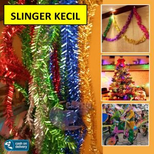 Slinger kecil Hiasan Pohon Natal Slinger Hiasan Sepeda Hias Hiasan Dinding Dekorasi Pesta Tali Rumbai Tali Rawis Slinger Pohon Natal Slinger Parcel Hiasan Parcel