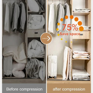 Vacuum Storage Bags Extra Large Jumbo Compression Bags Electric Pump Included Airtight Space Saving Clothes Organizer Blankets Quilts Comforters Down Jackets