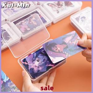 Kui-Min Hot Mới trong suốt nhựa lưu trữ hộp photocards thẻ nhỏ lưu trữ hộp bàn tổ chức hộp phân loại hộp văn phòng phẩm