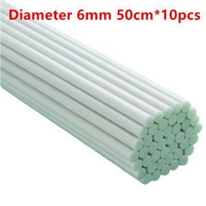Fiberglass Rod 50x100cm Solid Fiberglass / Fiberglass Rod / Glass Rod / Diy Various Support Rods Diameter 6mm