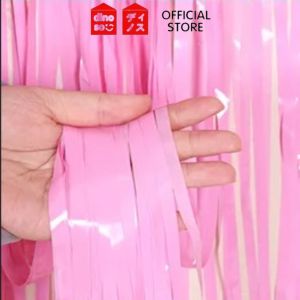 Dinoso Tirai rumbai ulang tahun macaron/background ultah/background dekorasi tunangan Ukuran 2m x 1m