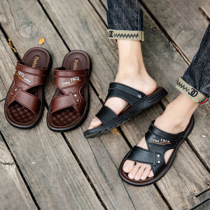CADIAES รองเท้าแตะผู้ชาย พื้นนุ่ม กันลื่น รองเท้าใส่ขับรถ ชายหาด ราคาส่ง