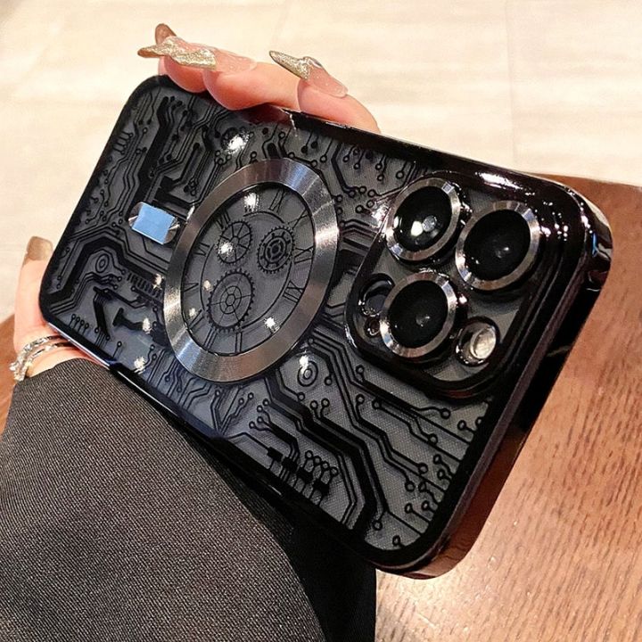 Luxury Magsafe Wireless Charge Transparent Case For iPhone 16 15