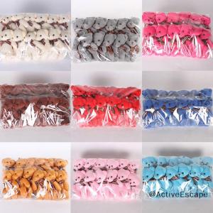 ActiveEscape 12Pcs Lot Soft Stuffed Bear Plush Toys Mini Teddy Bear Dolls Toy Small Gifts Bag Pendant Teddy Doll