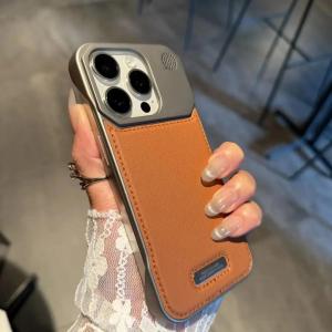 Business Aromatherapy Leather Case for iPhone 17 Air 16 15 14 Plus 13 12 11 Pro Max For Magsafe Magnetic Frameless Armor Phone Cover Cases