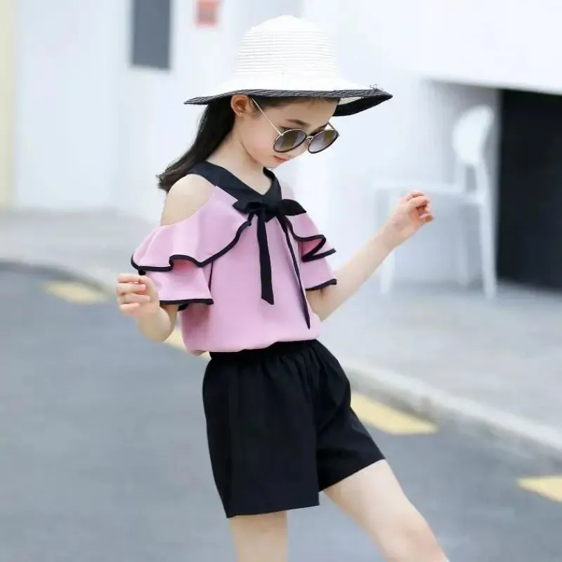 Angugu Children's Fashion 2PCS（Blouses+Shorts） High Quality