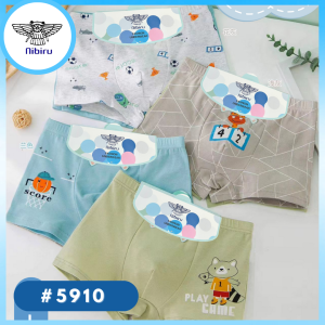 NIBIRU Celana Dalam Boxer Anak Laki 3-10 Thn Katun Premium 5910 (1Pcs) Murah Harga Grosir