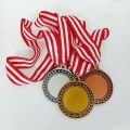 Medali Warna Emas Perak Perunggu Plus Tali Merah Putih Medalion Mendali Custom Gold Silver Bronze Penghargaan Lomba Kejuaraan Olimpiade Hadiah Wisuda Souvenir Acrylic Akrilik 100% Bahan Resin. 