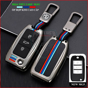 Ốp Chìa Khóa Xe MG Đầy Đủ Tất Cả Dòng Xe MG5 HS ZS RX5 MG5 MT Số Sàn CVT Họa Tiết 3 Sọc Màu Và Cờ Ý Lịch Lãm Sang Trọng
