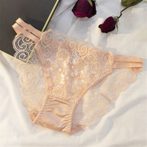 oobest 【Delivery 2-3 Days】3pcs Hollow-out Ladies Briefs Lace Panties Seamless Underwear Low Waist Underwear