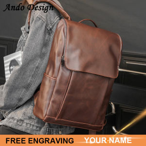 Ando Ba Lô Thiết Kế Cho Nam Túi Sinh Viên Đại Học Đi Học Bằng Da Pu Đựng Máy Tính Xách Tay Sức Chứa Lớn Cổ Điển Túi Đeo Vai Châu Âu Du Lịch Thường Ngày Thời Trang