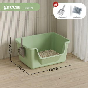 จัดส่งจากกรุงเทพ ห้องน้ำแมว ขอบสูงกันกระเด็น ขนาดใหญ่ ให้พลั่ว กระบะทรายแมว กระบะทรายแมวขนาดใหญ่ กระบะทรายแบบจัมโบ้