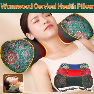 Electric Heating Argy Wormwood Cervical Spine Pillow Bone Pillow Multi-Functional Neck Protection Sleep Aid Headrest