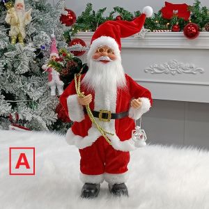 CSR Christmas Santa Claus figurine standing posture Santa Claus doll display window decoration gifts