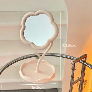 MELEDE CERMIN BUNGA STAND MAKE UP ROTATING / MIRROR AESTHETIC STANDING FLOWER KACA MEJA RIAS SERBAGUNA