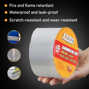 Waterproof tape aluminum foil butyl tape sealing self-adhesive tape color steel roof wall leakage repair tape 5M