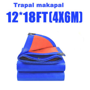 6*6FT/6*9FT/9*12FT Trapal Waterproof Heavy Duty Luna Trapal Outdoor Makapal Trapal Waterproof Makapal Trapal Roll Up Roll Down Tulda Trapal Sale Makapal 9x12 Japanese Sunshade Tarpaulin
