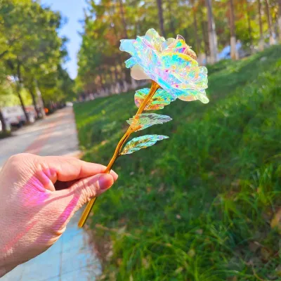 Đầy màu sắc LED Hoa Hồng Bó hoa trang trí quà tặng cho Valentine của ngày và sinh nhật ánh sáng Lãng Mạn-up hoa giả trong thanh lịch hộp