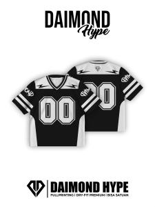 DAIMOND HYPE Kilat Jersey Number Series Streetwear Boxy Oversize Rugby Retro Baseball
