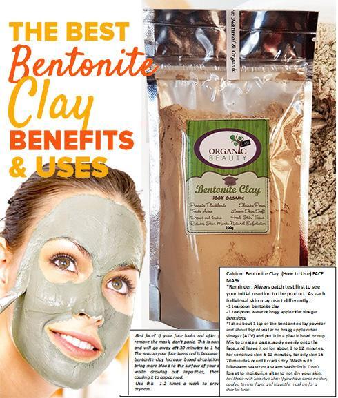 Organic Beauty Lab Aztec Bentonite Clay 100g Face Mask for Beauty