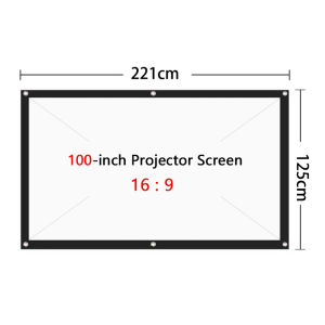 Layar Proyektor Portable 100 inch/Kain Layar Proyektor/Screen Projector/Projector Screen Portable