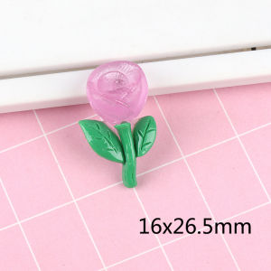 Charm bông hồng (có dạ quang) nhựa trong nhiều màu trang trí toploader vỏ ốp điện thoại kẹp tóc DIY