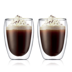 Bodum PAVINA Double Walled Glass Cup Microwavable Latte Mug Coffee Cup Espresso Cup Tea Cup Hot Water Cup 2 pcs