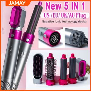 Máy làm tóc đa năng 5 in 1 (Máy sấy tóc lược điện chải thẳng tóc máy uốn xoăn máy uốn phồng uốn cụp) Hàn Quốc mang cả hiệu salon làm đẹp về ngôi nhà của bạn