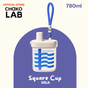 Chako Lab Square 780ml Plastic Tumbler Water Bottle Flask BPA Free Drinkware