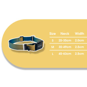 XPAWS Dog Collar Dual Adjustment Quick Buckle Tag D-Ring Sliding Metal Ring Heavy Duty Nylon