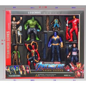 Đồ chơi Titan Hero mô phỏng 10 nhân vật Avenger siêu anh hùng mẫu mới 2022 khớp cử động có đèn kèm phụ kiện bộ kích thước lớn 41*36*8 món quà Trung thu siêu thú vị cho Bé