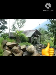 Cobek batu asli 37 cm cobek besar manual pahat termurah