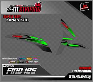 Stiker striping TRANSPARAN Yamaha FINO List Stiker Variasi Desain Racing kode LE186