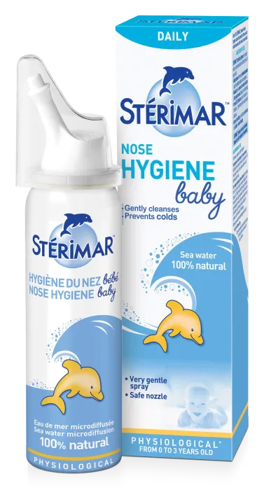 Xit mũi Sterima cá heo - Sterimar Nose Hygiene Baby (Date 01/2027) - Vệ sinh mũi hằng ngày 50ml