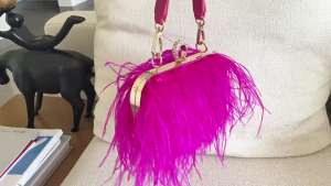 Womens Chain Shoulder Bag Evening Clutch Bag All-matching Ostrich Feather Handbags Wedding Purse Lady Crossbody Bag Ins