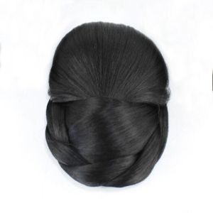 HCHC MALL Retro Stylish Invisible Girls Natural Female Heat Resistant Fiber Women Straight Fake Hair Bun Braided Chignon Hanfu Hair Chignon Bride Hairpiece