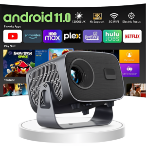 O.SHINE V8 Smart Projector Portable Mini Projector 4K Support HD Bluetooth WiFi Wireless Projector