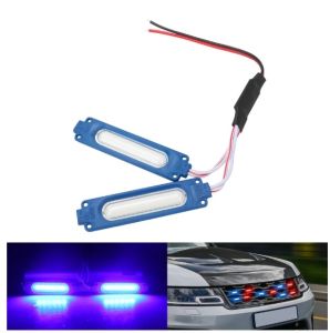 Police Blue Blue Strobe Lights Vehicle Warning Emergency Rela Security Flash Lamp COB Led For Car Moto Bike