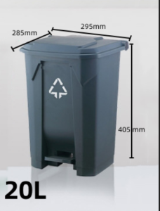 Large Outdoor Household Garbage Can With Pedals 20L/30L/50L/80L/100L Plastic Garbage Can With Lid