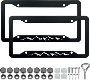 HCSS 2PCS Personalized Autism License Plate Frame Autism Awareness Puzzle Aluminum Metal License Plate Holder Rust-Proof Waterproof Car Decorative Tag Frames for Standard US 12x6 Inch