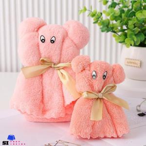 Coral Fleece Bear Towel Face Towel Microfiber Super Absorption
